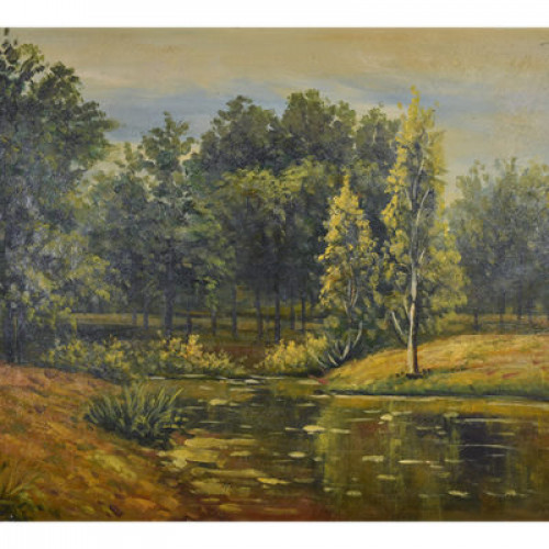 لوحة طبيعة صامتة رسم زيتي مقاس 50 * 60 سم بدون برو...