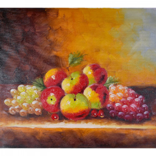 لوحة طبيعة صامتة رسم زيتي مقاس 50 * 60 سم بدون برو...