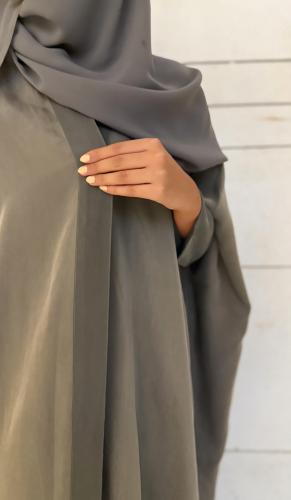 Half Bisht – Washed Taupe Silk