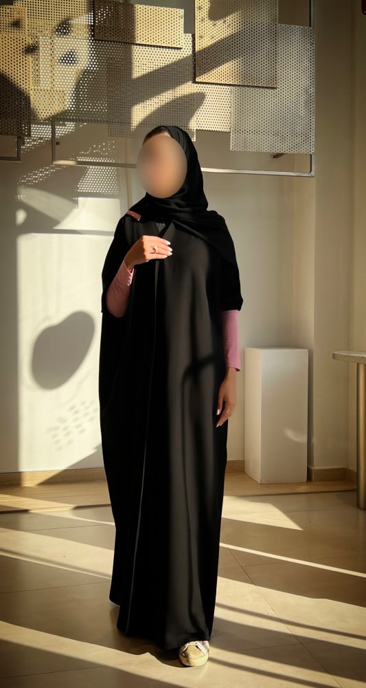 Plain fashion black abaya