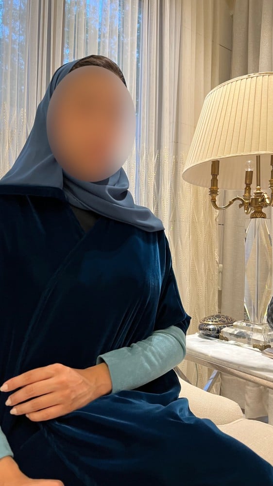 Turquoise Velvet Abaya with Turquoise Chamois dailyshall