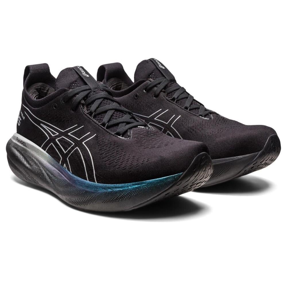 ASICS Gel-Nimbus 25 – Black/White with Teal Gradient