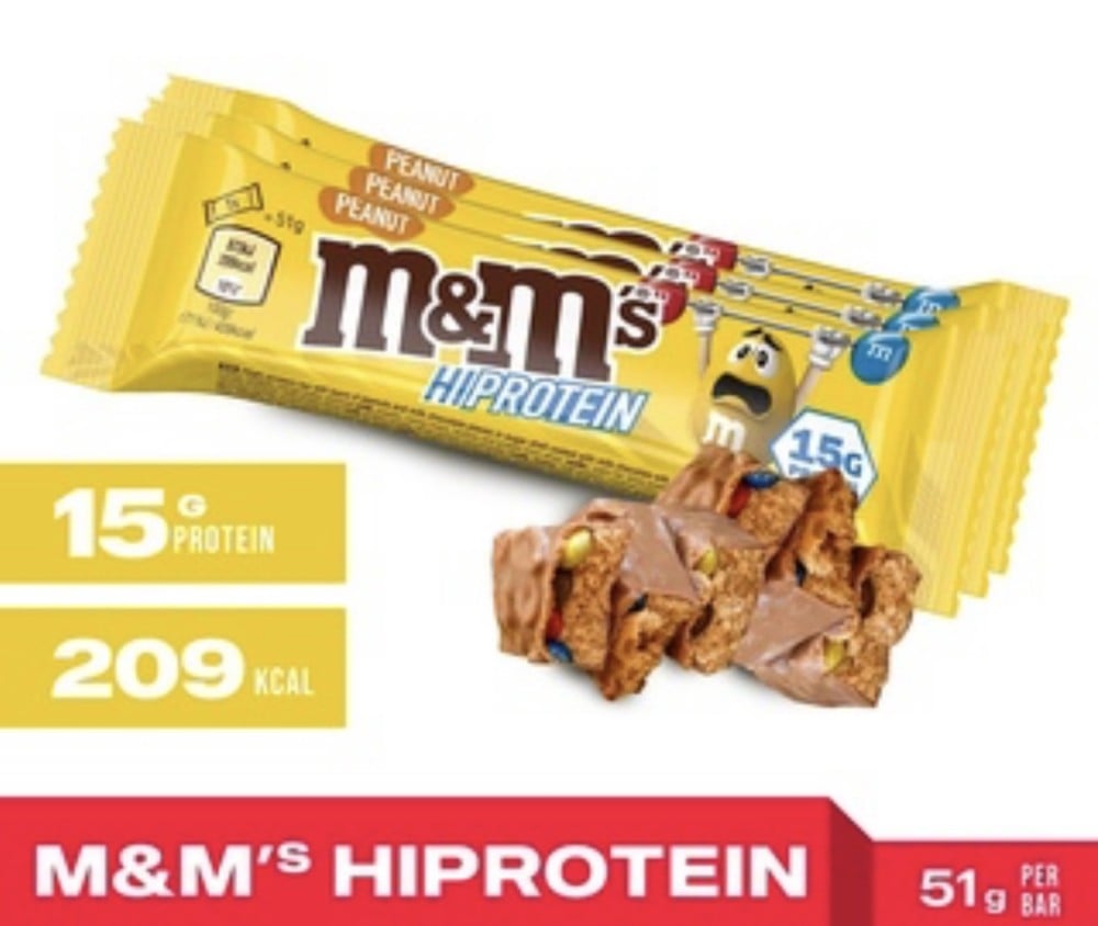 M&M بروتين بار بنكهه البينت