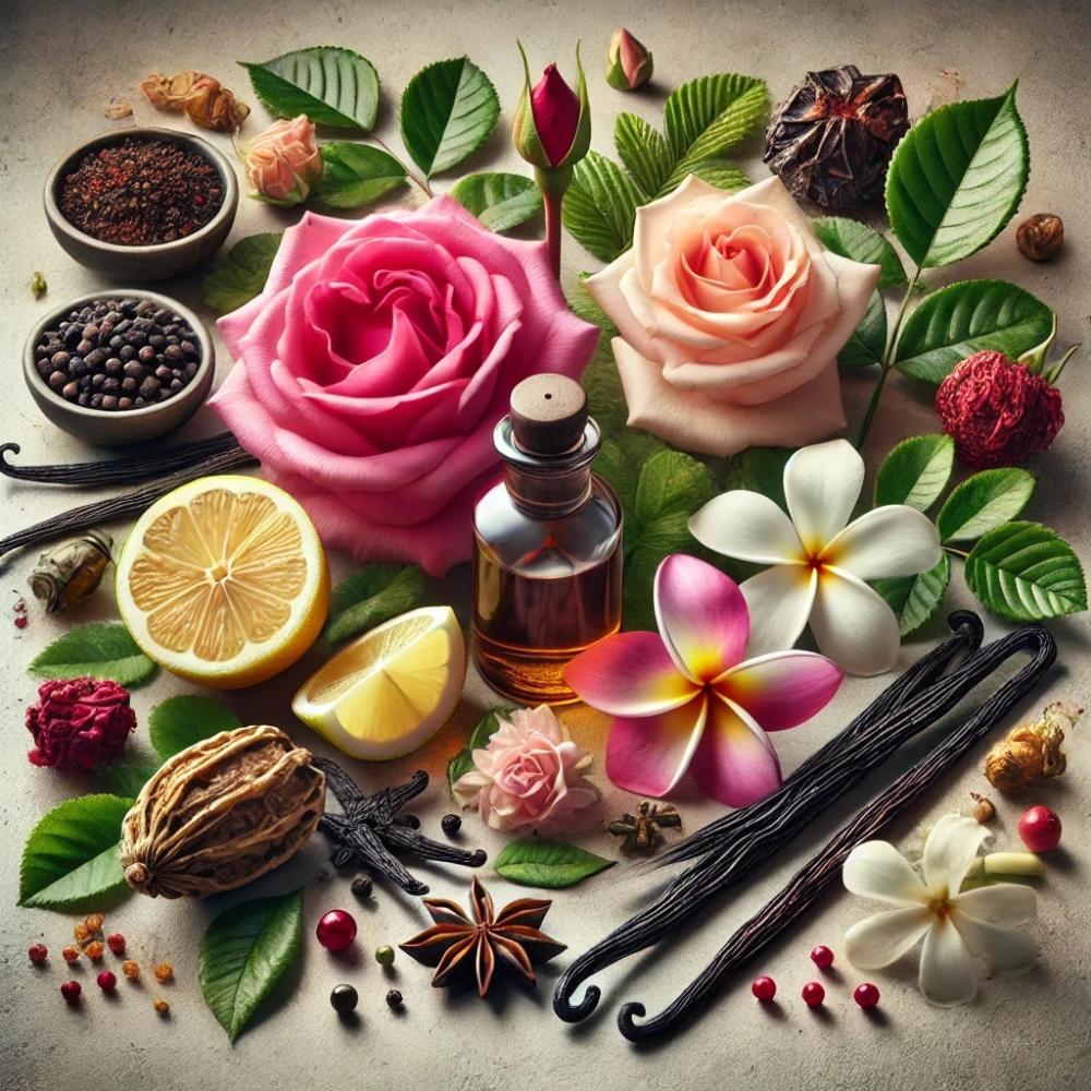 أشهر المكونات الطبيعية المستخدمة في صناعة العطور