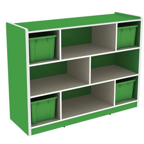 وحدة تخزين 8 فتحات مربعة 90*40*120 سم - أخضر