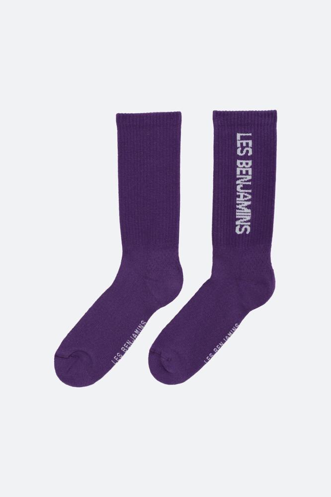 جوارب بنفسجي Pansy للجنسين مضلعة مرنة شعار Les Benjamins تركي اصلي