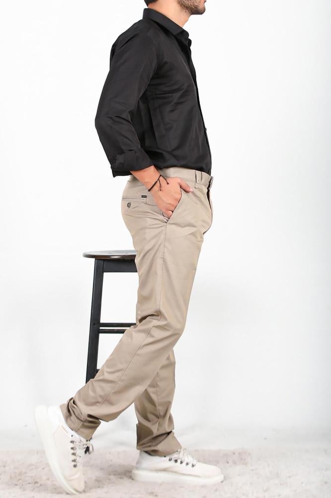 بنطلون قماش رجالي قطن مرن كلاسيكي Patirti تركي أصلي