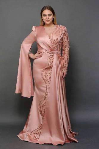 فستان سهرة نسائي سيمون بتطريز من 2k-m - أصلي