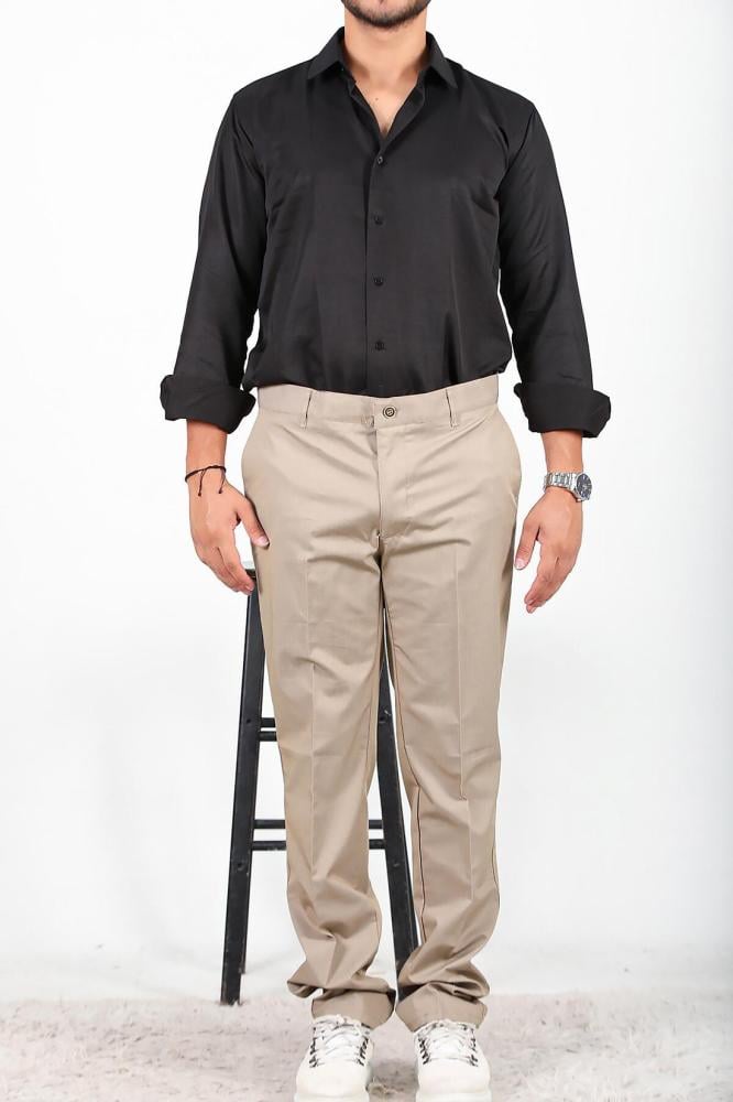 بنطلون قماش رجالي قطن مرن كلاسيكي Patirti تركي أصلي