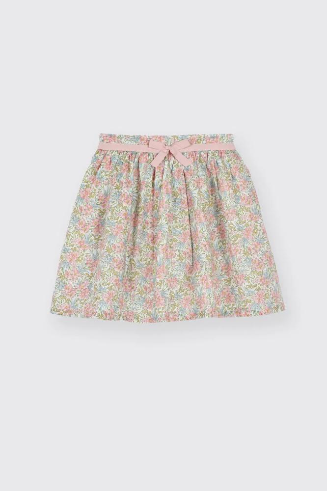 تنورة مزخرفة بالزهور للبنات - تصميم ناعم ومريح - Panco - تركي أصلي