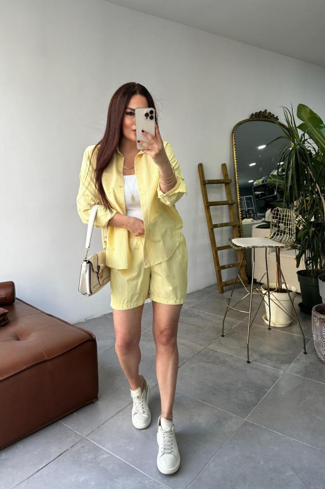 طقم شورت مزدوج عالي الجودة - Butikgardrop-تركي اصلي