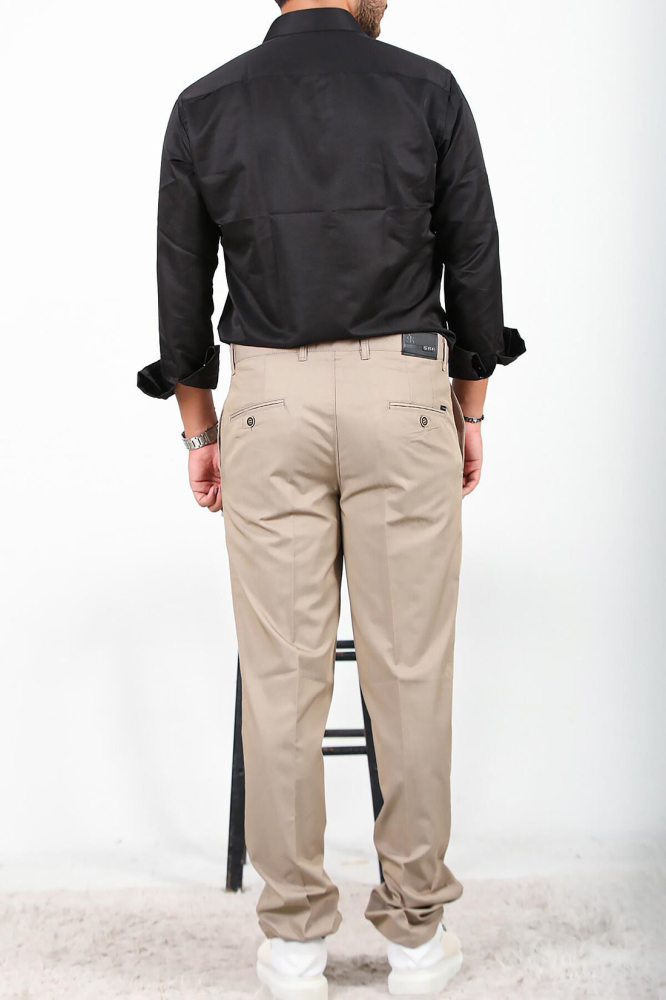 بنطلون قماش رجالي قطن مرن كلاسيكي Patirti تركي أصلي