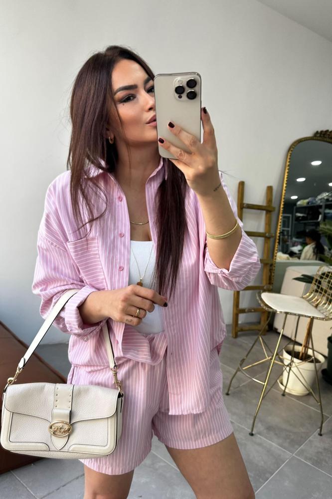 طقم شورت مزدوج عالي الجودة - Butikgardrop-تركي اصلي