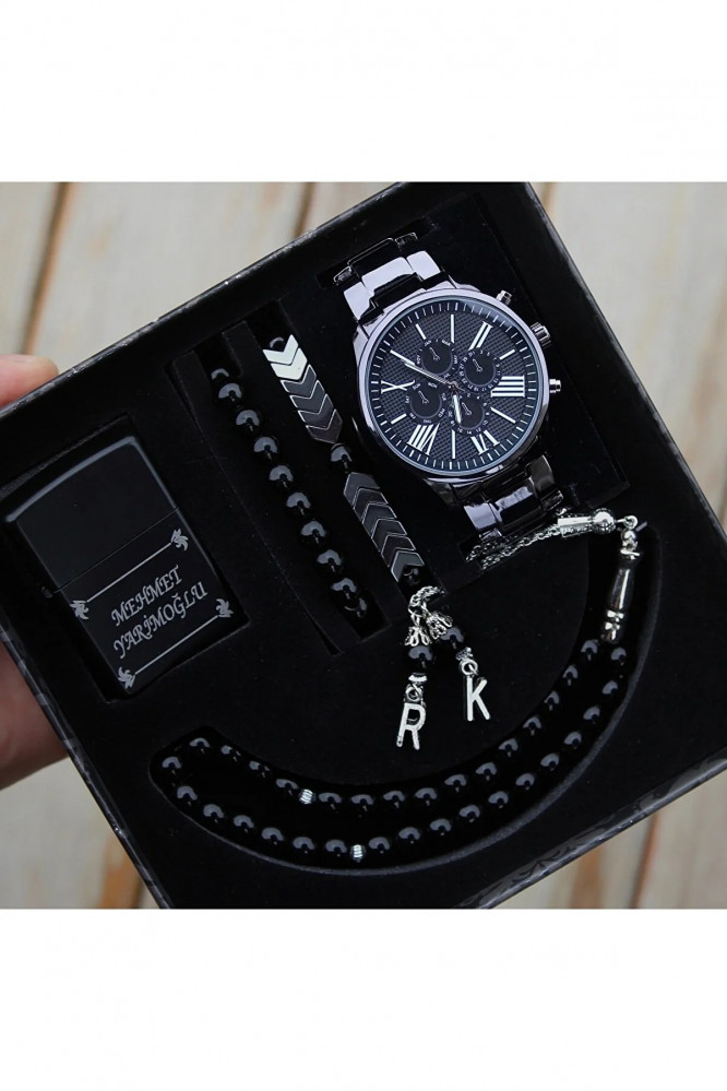 ساعة يد رجالية من wesscollection مقاوم للماء ولاعة مسبحة سوار اخبار