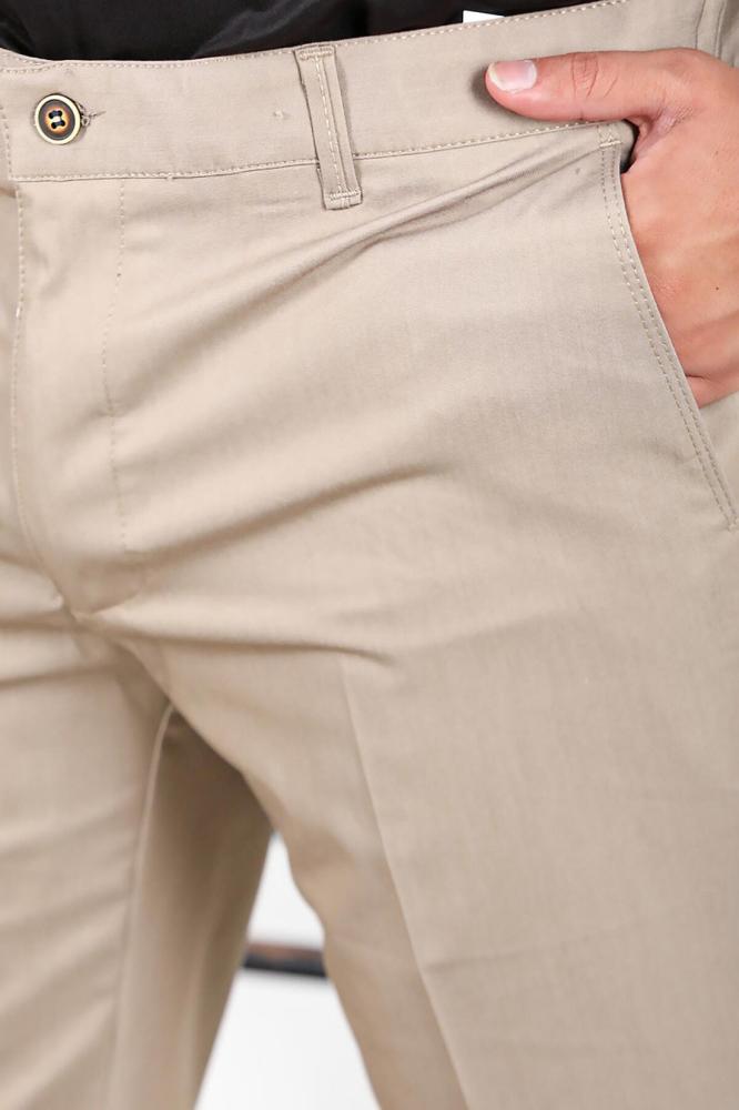 بنطلون قماش رجالي قطن مرن كلاسيكي Patirti تركي أصلي