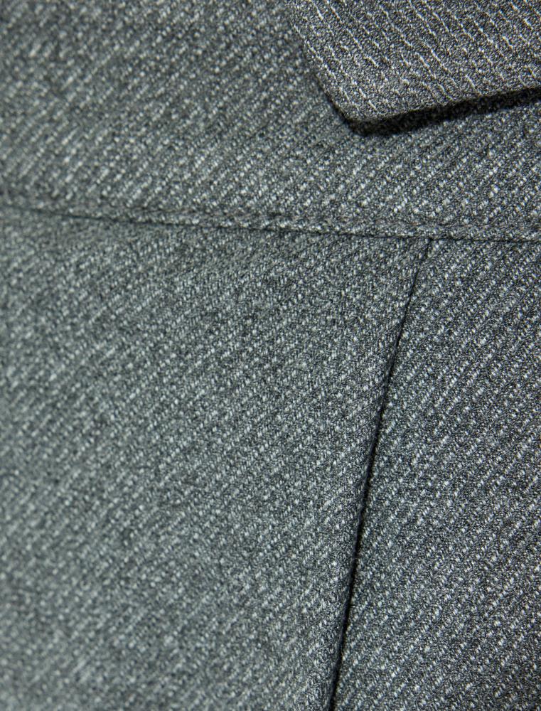 بنطلون بدلة رمادي واسع الساق رسمي ناعم الملمس Koton تركي أصلي