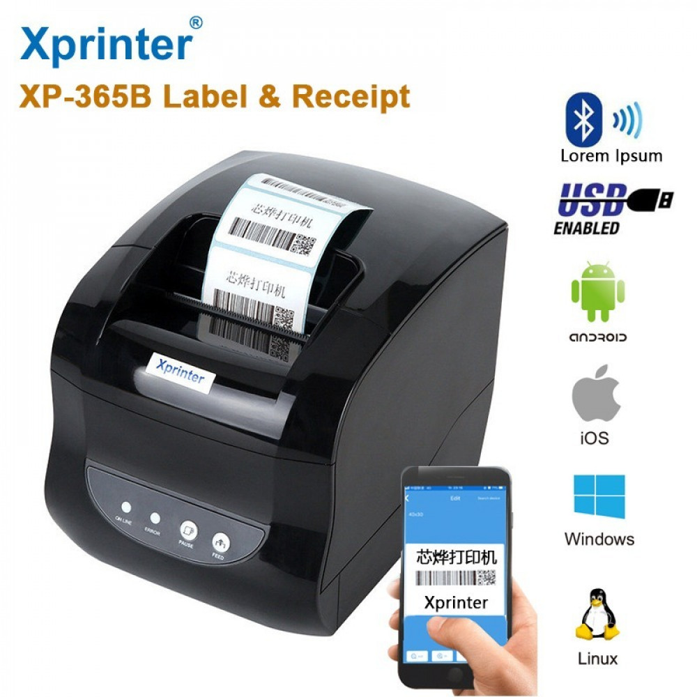 365b xprinter как печатать. Принтер Xprinter 365b. Термопринтер 365bu24061792. Термопринтер 365. Xprinter XP-365.