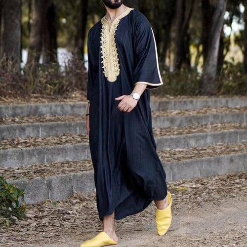 عباية رجالي كحلي بتطريز