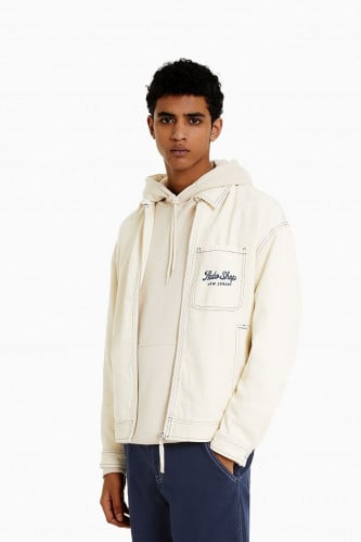 جاكيت رجالي قطن مخيط Bershka