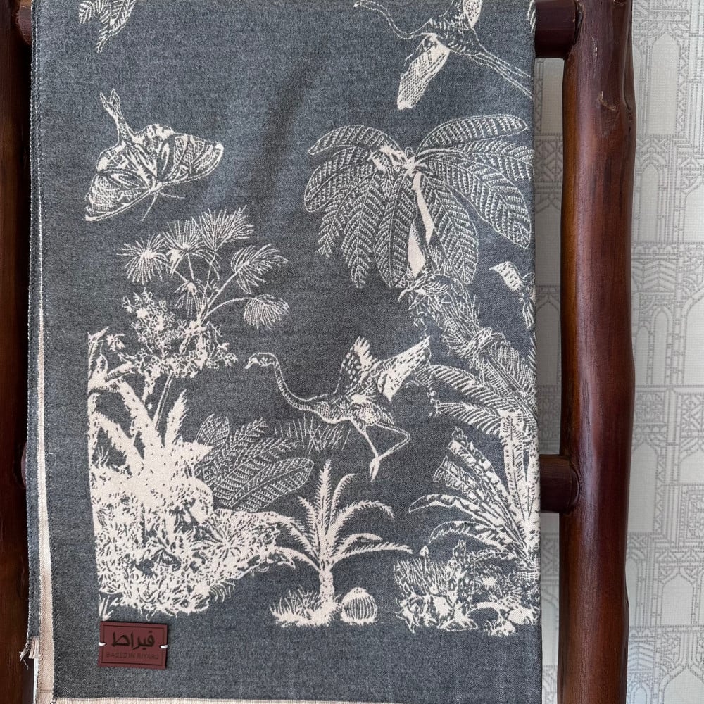 Thick Scarf with Wildlife symbols