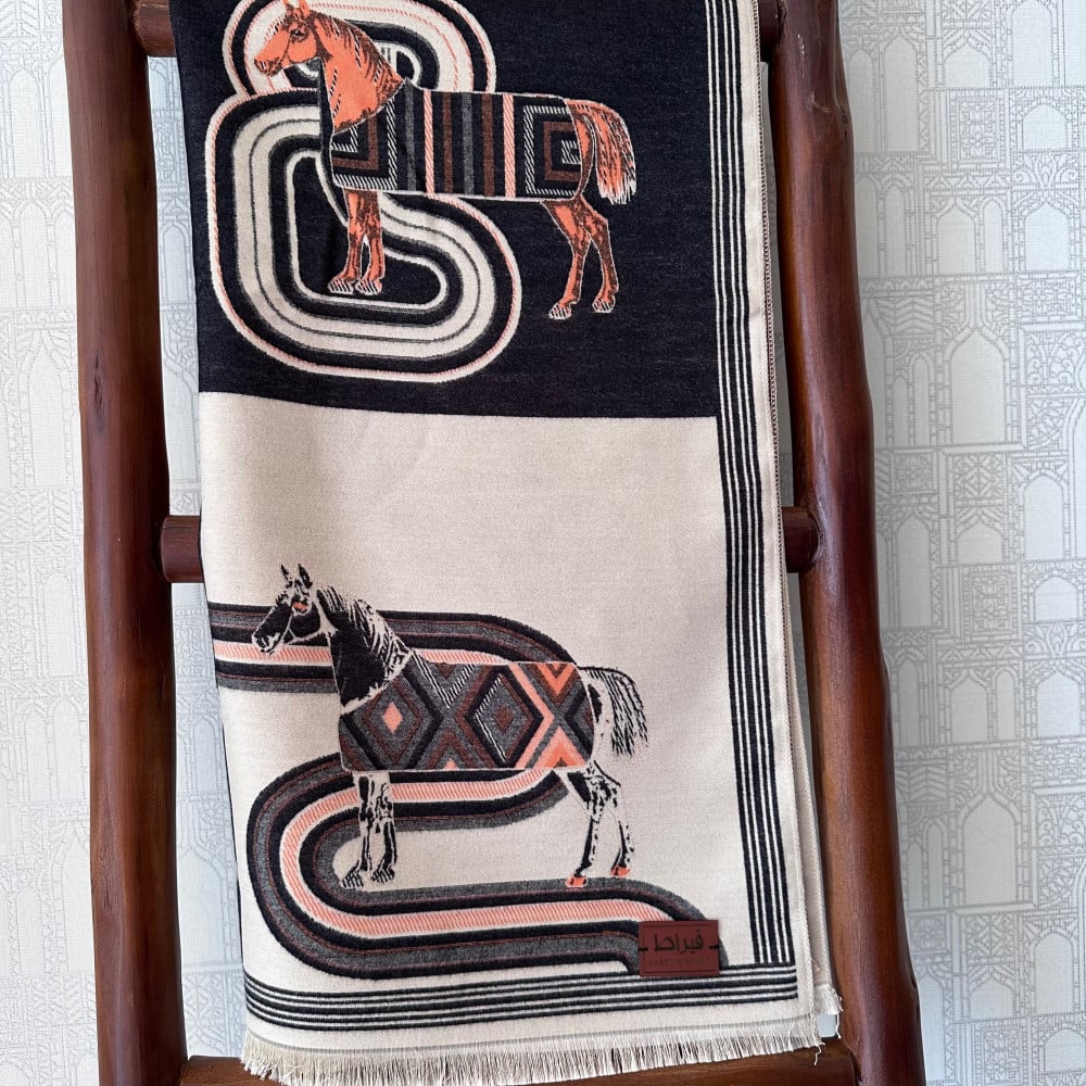 Thick Scarf with Wildlife symbols