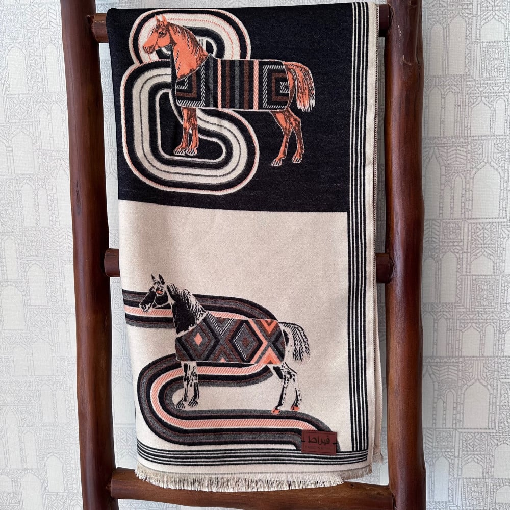 Thick Scarf with Wildlife symbols