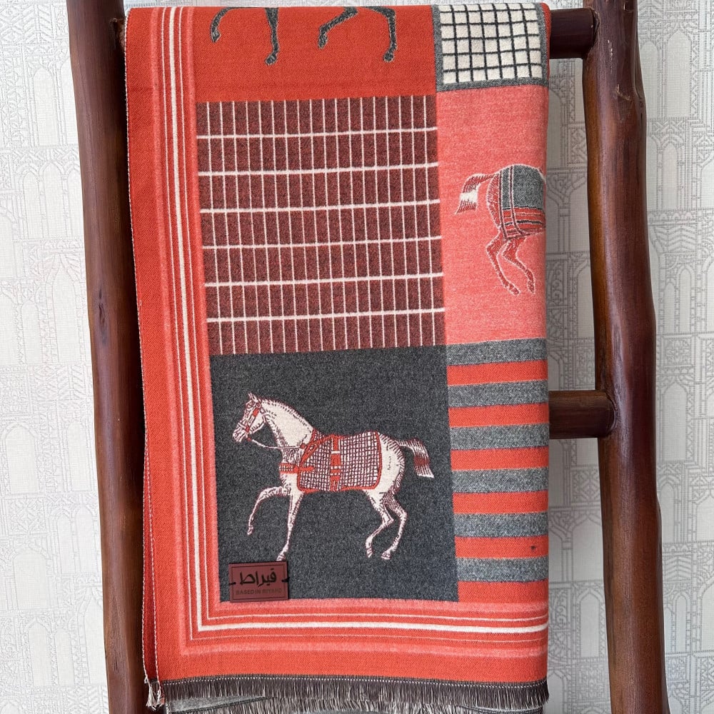 Thick Scarf with Wildlife symbols