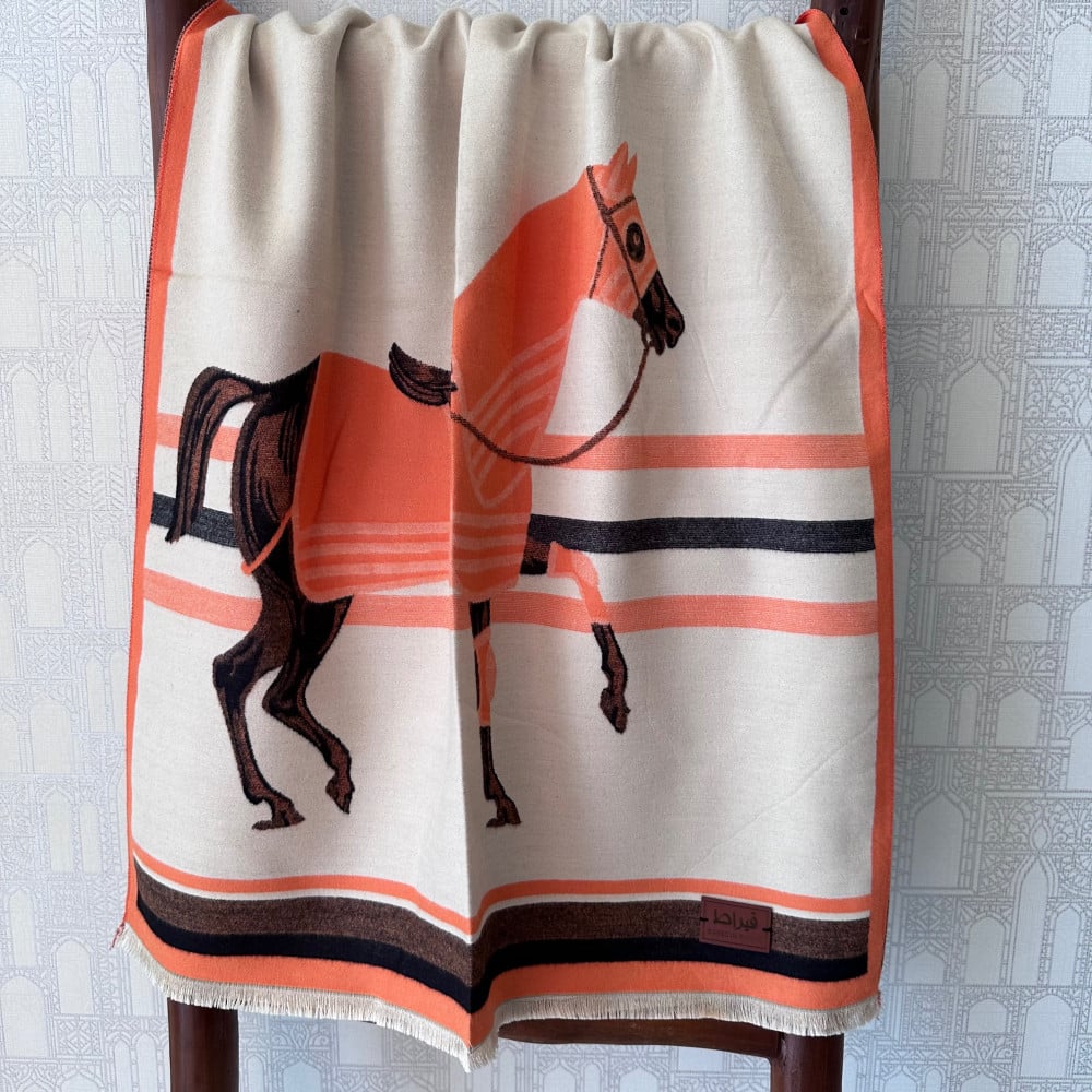 Thick Scarf with Wildlife symbols