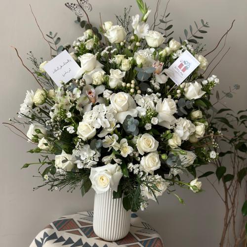 فازة ورد ابيض|| White rose vase