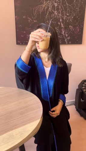 Blue Bisht Abaya