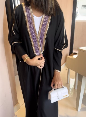 Golden Purple Abaya