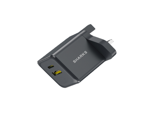 شاحن منزل 35 واط (منفذ PD + منفذ USP)