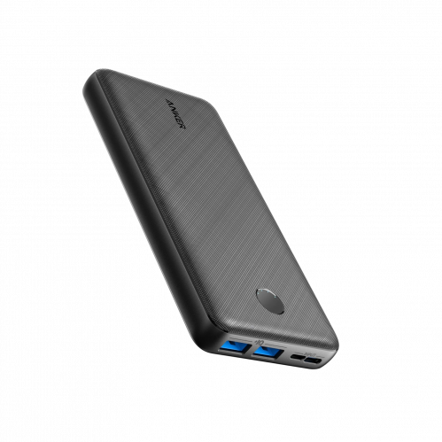 انكر-شاحن متنقل باور كور بسعة 20000 مللي أمبير شحن سريع ،20w, بي دي، لون اسود