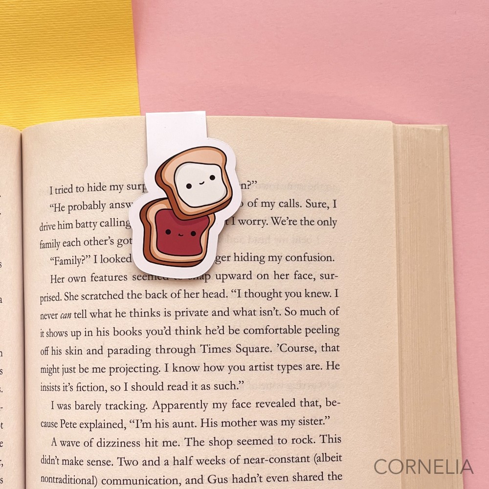 فاصل كتب مغناطيسي تصميم لطيف توست -كيوت  Kawaii Breakfast Toast