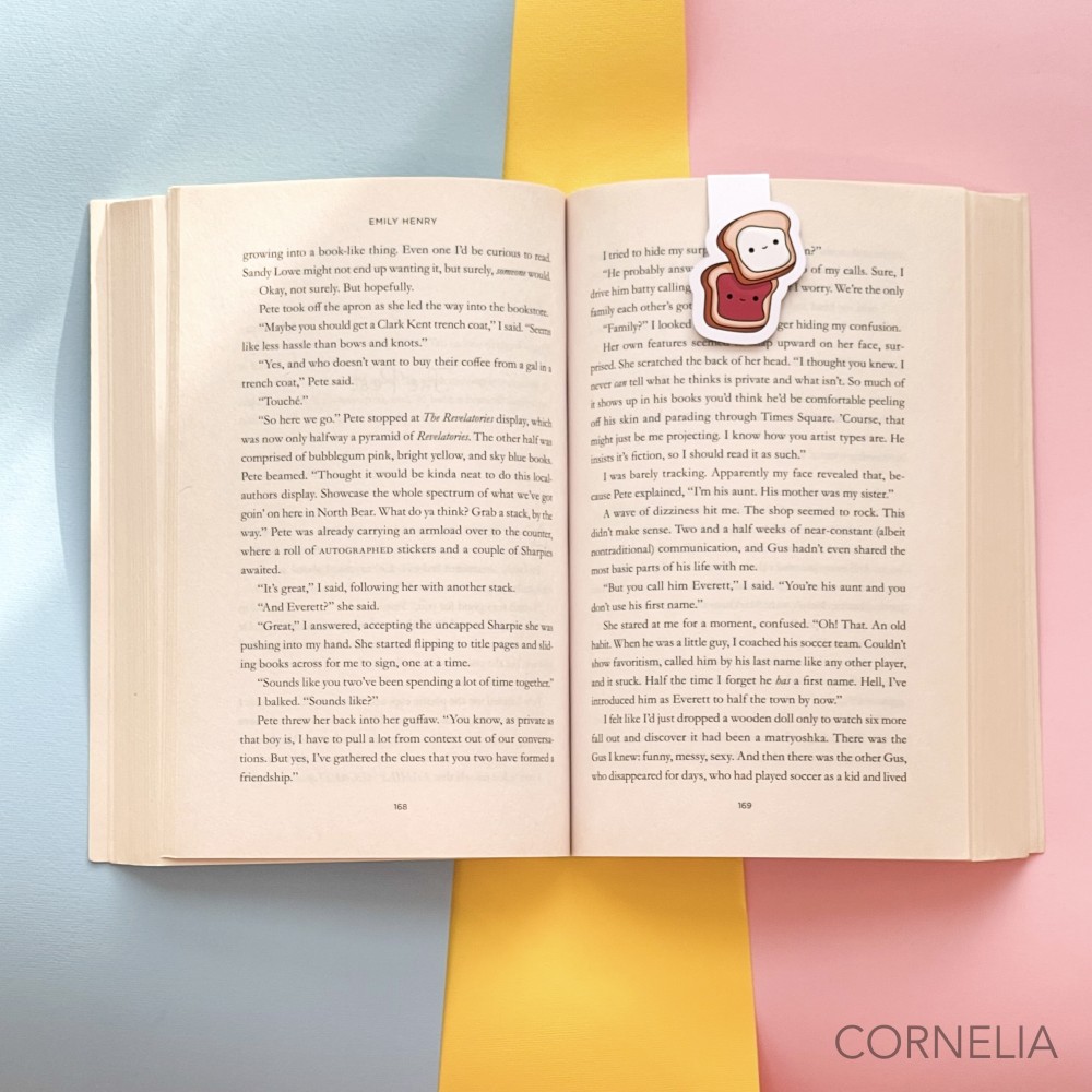 فاصل كتب مغناطيسي تصميم لطيف توست -كيوت  Kawaii Breakfast Toast