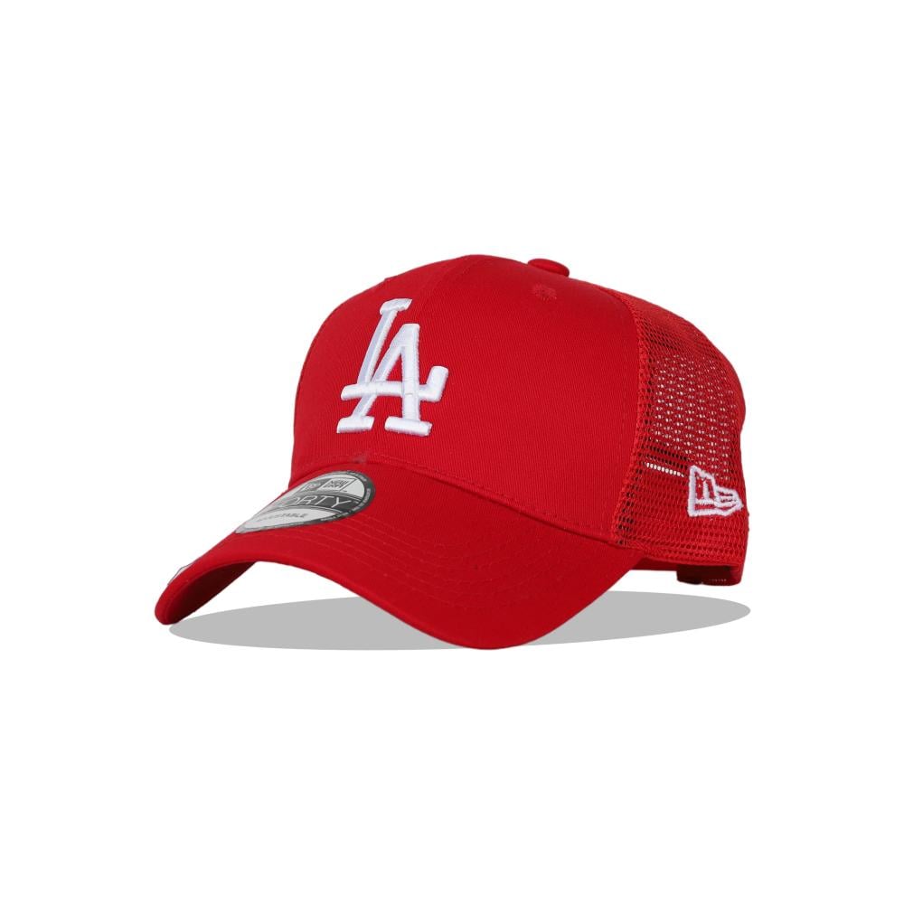 New Era Cap Red Mesh Fabric with White Embroidery