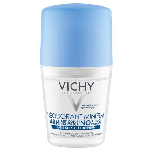 فيشي مزيل رائحة العرق رول ان غني بالمعادن خالي من املاح الالمنيوم - 50 مل Vichy