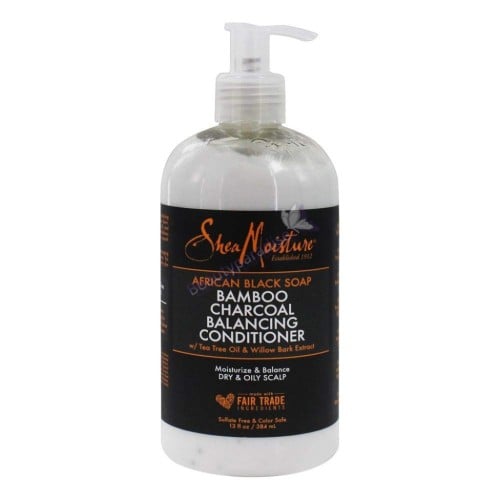 بسلم الصابون الاسود الافريقي وفحم الخيزران من شيا مويستشر 384مل-