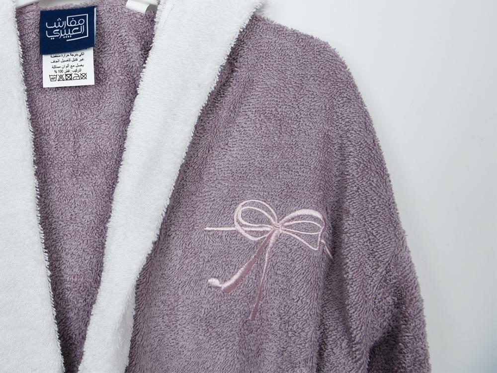 روب استحمام أطفال من القطن عمر 11 إلى 12 سنوات - أرجواني