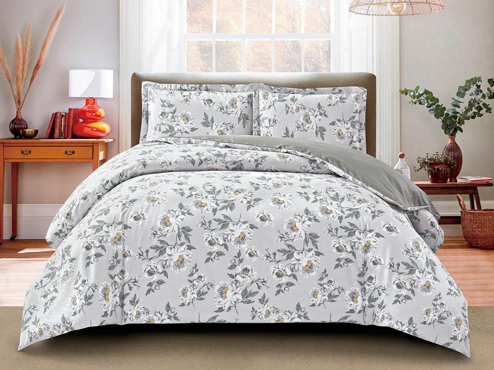 بيت لحاف كوزي صيفي بدون حشوة مفرد من خامة القطن 4 قطع