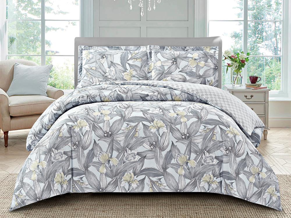 بيت لحاف كوزي صيفي بدون حشوة مفرد من خامة القطن 4 قطع