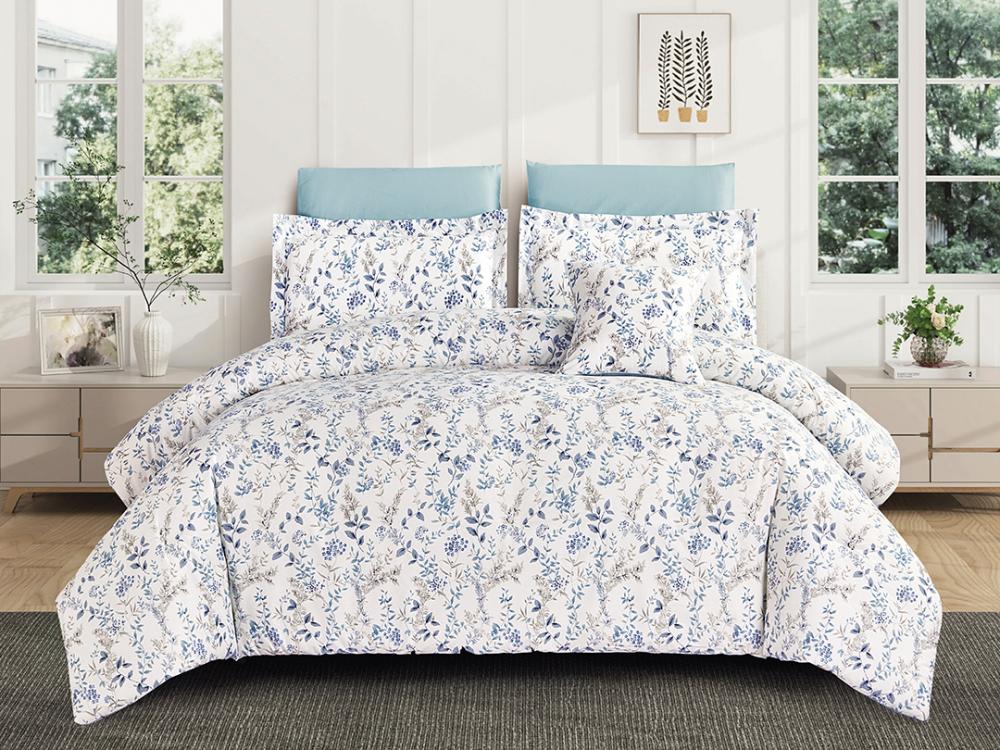 مفرش ستيلا صيفي مفرد ونص من خامة القطن 4 قطع