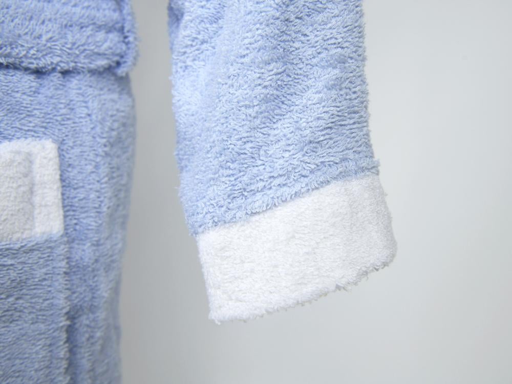 روب استحمام أطفال من القطن عمر 11 إلى 12 سنوات - أزرق