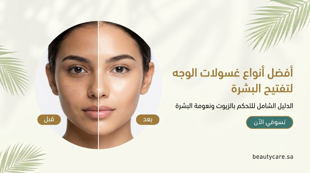 أفضل أنواع غسولات الوجه لتفتيح البشرة