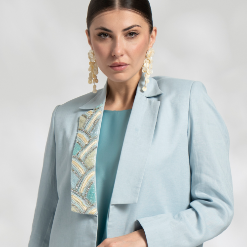 LINEN 100% / SKY BLUE