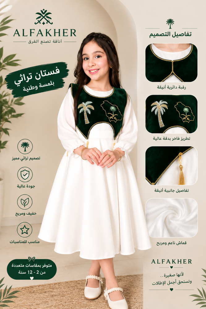 فستان اللمسة الوطنية الحصرية