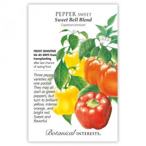 بذور فليفلة ملونة باردة - Sweet Bell Blend Pepper Sweet Seeds