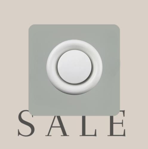 غطاء مروحة شفط دائري ابيض 4"(غالق فتحة مروحه)