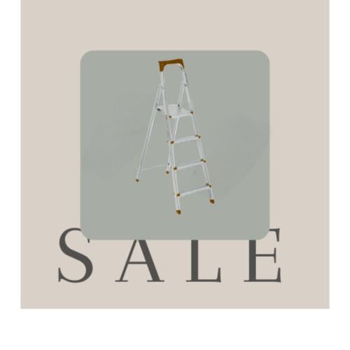 سلم حديد تركي KAN مجلفن مقاس4درجات متعدد الاستعمالات