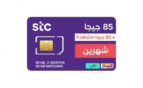 80جيجا + 90جيجا سوشال لمدة شهرين - stc الاتصالات ا...